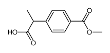 Benzeneacetic acid, 4-(methoxycarbonyl)--alpha--methyl- (9CI) Structure