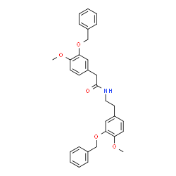 N-[3-(苄氧基)-4-甲氧基苯乙基]-2-[3-(苄氧基)-4-甲氧基苯基]乙酰胺结构式