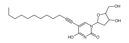 5-dodec-1-ynyl-1-[(2R,4S,5R)-4-hydroxy-5-(hydroxymethyl)oxolan-2-yl]pyrimidine-2,4-dione结构式