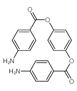 [4-(4-氨基苯甲酰基)氧苯基]4-氨基苯甲酸酯结构式