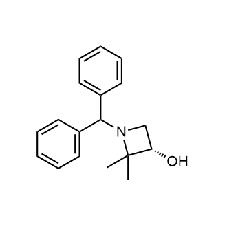 (3S)-1-二苯甲基-2,2-二甲基-氮杂环丁烷-3-醇结构式