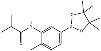 4-甲基-3-异丁酰胺基苯硼酸频哪醇酯结构式