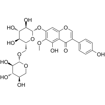 鸢尾黄素-7-O-木糖基葡萄糖苷结构式