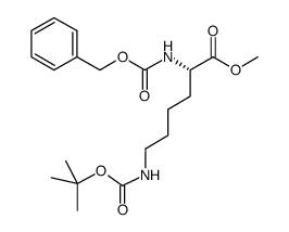 S-2-(苄氧羰基氨基)-6-(叔丁氧羰基氨基)己酸甲酯结构式