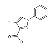 4-甲基-1-苯基-1H-吡唑-3-羧酸结构式