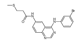 4-(3-bromo phenyl amine)-6-(3-methylthio propionyl amine)-quinazoline Structure