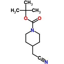 1-Boc-4-(氰基甲基)哌啶结构式