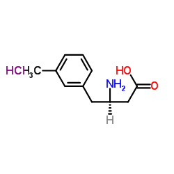 (R)-3-氨基-4-(3-甲基苯基)丁酸盐酸盐结构式