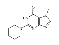 2-piperidino-6-thio-7-methylpurine Structure