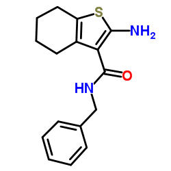 2-AMINO-4,5,6,7-TETRAHYDRO-BENZO[B]THIOPHENE-3-CARBOXYLIC ACID BENZYLAMIDE Structure
