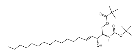 N-Boc-1-新戊酰基-D-赤型-鞘氨醇结构式