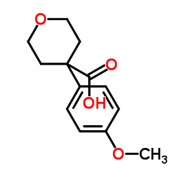 4-(4-甲氧基-苯基)-四氢-吡喃-4-羧酸结构式