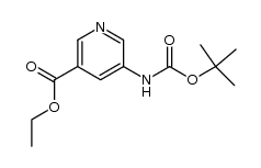 5-tert-butoxycarbonylamino-nicotinic acid ethyl ester结构式