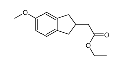 2-(5-甲氧基-2,3-二氢-1H-茚-2-基)乙酸乙酯结构式