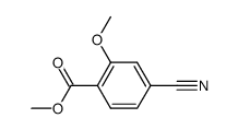 4-氰基-2-甲氧基苯甲酸甲酯结构式