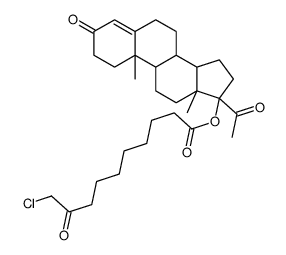 [(8R,9S,10R,13S,14S,17R)-17-acetyl-10,13-dimethyl-3-oxo-2,6,7,8,9,11,12,14,15,16-decahydro-1H-cyclopenta[a]phenanthren-17-yl] 10-chloro-9-oxodecanoate结构式