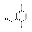 2-bromomethyl-1-fluoro-4-iodo-benzene结构式