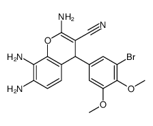 2,7,8-三氨基-4-(3-溴-4,5-二甲氧基苯基)-4H-色烯-3-甲腈结构式