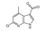 6-氯-4-甲基-3-硝基-1H-吡咯并[2,3-B]吡啶结构式