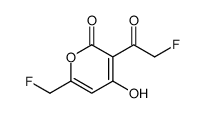 2H-Pyran-2-one, 3-(fluoroacetyl)-6-(fluoromethyl)-4-hydroxy- (9CI) Structure