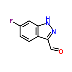 6-氟-1H-吲唑-3-甲醛结构式