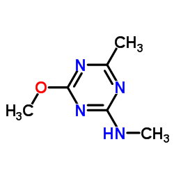 2-甲胺基-4-甲氧基-6-甲基-1,3,5-三嗪结构式