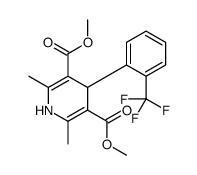 1,4-Dihydro-2,6-dimethyl-4-[o-(trifluoromethyl)phenyl]-3,5-pyridinedicarboxylic acid dimethyl ester Structure