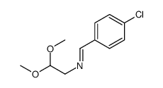 (E)-N-(4-氯亚苄基)-2,2-二甲氧基乙胺结构式