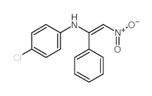 4-chloro-N-[(E)-2-nitro-1-phenyl-ethenyl]aniline结构式