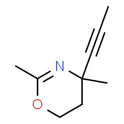 4H-1,3-Oxazine, 5,6-dihydro-2,4-dimethyl-4-(1-propynyl)- (9CI) structure