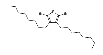 2,5-dibromo-3,4-dioctylthiophene Structure