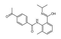 2-[(4-acetylbenzoyl)amino]-3-methyl-N-propan-2-ylbenzamide结构式