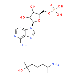 adenosine 5'-monophosphate, compound with 6-amino-2-methylheptan-2-ol (1:1) Structure