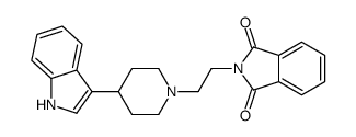 4-(3-吲哚基)-1-(2-酞酰亚氨基乙基)哌啶结构式
