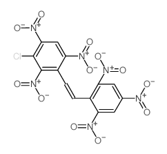 2-chloro-1,3,5-trinitro-4-[2-(2,4,6-trinitrophenyl)ethenyl]benzene结构式