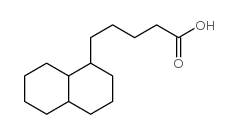 1-DECAHYDRONAPHTHALENE PENTANOIC ACID结构式