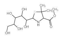 methyl 5,5-dimethyl-2-(1,2,3,4,5-pentahydroxypentyl)thiazolidine-4-carboxylate结构式