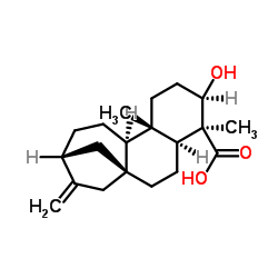 (3ALPHA,4ALPHA)-3-羟基贝壳杉-16-烯-18-酸结构式