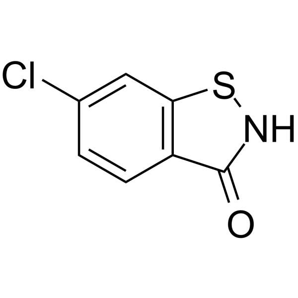 6-氯-2,3-二氢-1,2-苯并噻唑-3-酮结构式