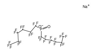 双(全氟己基)次膦酸钠盐结构式