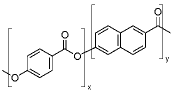 Poly(4-hydroxybenzoic acid-co-6-hydroxy-2-naphthoic acid) Structure