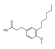 3-(3-hexyl-4-methoxyphenyl)propanoic acid Structure