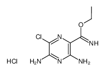 ethyl 3,5-diamino-6-chloropyrazine-2-carbimidate hydrochloride结构式