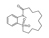 17-methyl-5,5-dioxo-5,6,7,8,9,10,11,12,13,14,15,17-dodecahydro-5λ6-thia-17-aza-benzocyclopentadecen-16-one结构式