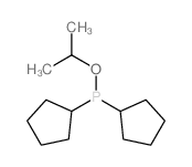 Dicyclopentylphosphinous acid isopropyl ester Structure