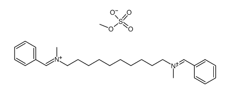 mono(N1,N10-dibenzylidene-N1,N10-dimethyldecane-1,10-diaminium) mono(methyl sulfate)结构式