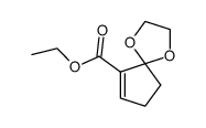 6-carbethoxy-1,4-dioxaspiro[4.4]non-6-ene结构式