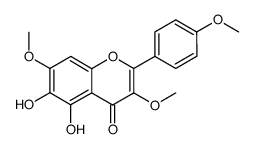 5,6-Dihydroxy-3,7,4'-trimethoxyflavone结构式