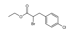 2-bromo-3-(4-chlorophenyl)propionic acid ethyl ester结构式