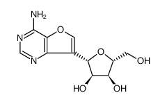 D-Ribitol, 1-C-(4-aminofuro[3,2-d]pyrimidin-7-yl)-1,4-anhydro-, (1S) Structure